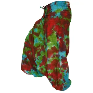 Shopoholic Fashion Hippie bunt Batik Baggy Haremshose, locker sitzend Hose - Einheitsgröße