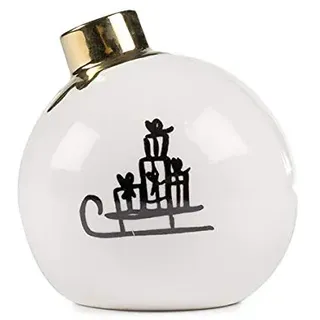 Baden - 1202369 - Weihnachten, Vase, Kugel, mit Schlitten, 11cm x 12cm x 11cm, Porzellan