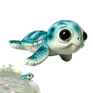 Schildkröten-Miniatur – Harz-Figur, Andenken, Schildkröte, Miniatur-Gartenstatue, für Muttertag, Geburtstag, Einweihung, Veranda, Hof, Hinterhof, Terrasse