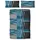 Linon petrol 135 x 200 cm 40 x 80 cm