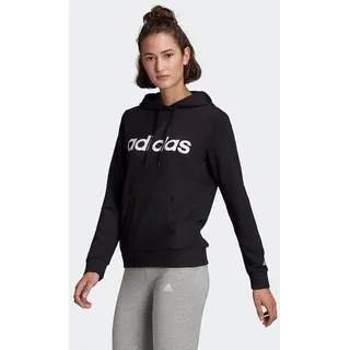 adidas Essentials Logo Hoodie Schwarz/Weiß S