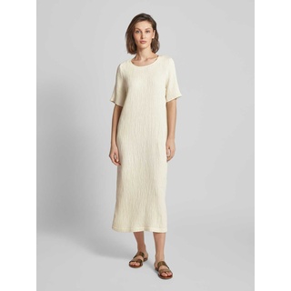 Midikleid mit Strukturmuster, Sand, XXL