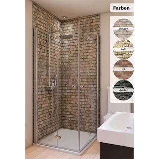 Breuer Duschrückwand Mauer-Optik-Dekor - Duschkabine