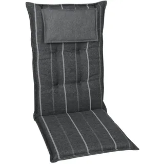 GO-DE TEXTIL Gartenauflage  Wendauflage (2er Set Hochlehner, anthrazit)