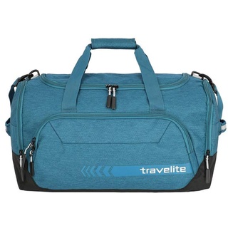 travelite Reisetasche Größe M, Gepäck Serie KICK OFF: Praktische Reisetasche für Urlaub und Sport, 50 cm, 45 Liter, Petrol