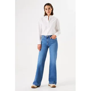 GARCIA Celia 249 Jeans in Mittelblau mit Wide Leg-W29 / L32