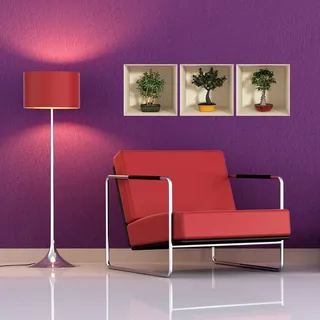 Ambiance-Live Wandtattoo 3D Bonsai Effekt 30 x 90 cm mit Verpackung Geschenk