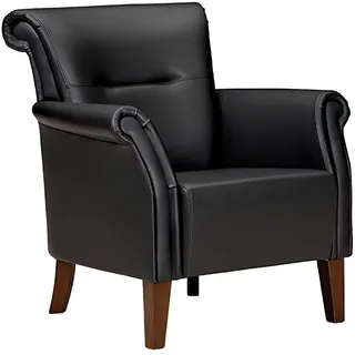 Xlmoebel Sessel Luxuriöser Lounge-Sessel aus Leder mit Design, ideal zum Entspannen (Sessel), Hergestellt in Europa schwarz