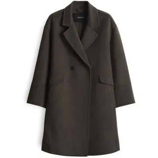 Opus Damen Mantel | HAVILDA Doppelreiher aus Double Wollmix Midnight Brown, 42 - 42