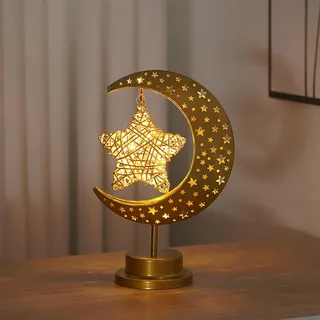 Led Ramadan Dekolampe In Mondform – Warmweißes Stimmungslicht Für Wohnzimmer, Schlafzimmer & Iftar-tisch