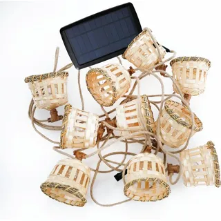 Newgarden Lichterkette Solar 8 m Jute braun