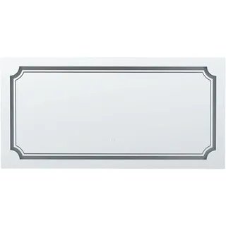 Beliani Badspiegel, mit LED-Beleuchtung rechteckig 120/60 cm Arromachnes