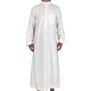 Islamische Herrenbekleidung Thobe | Lässiger Fester Saudi-arabischer Thobe Für Herren - Kaftan Casual Arab Kaftan Kleidung Herren Islamische Kostüm