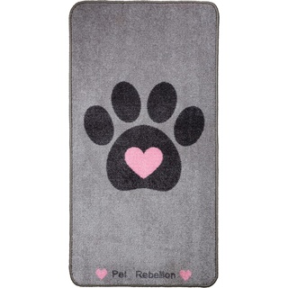 Pet Rebellion Barrier Rug  - Paw Heart - 57x110cm - (622300256198) (Hund), Hundebett + Katzenbett