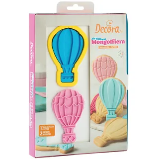 Decora, 0255035 Set mit 3 3D-Heißluftballon-Ausstechformen und -Markern