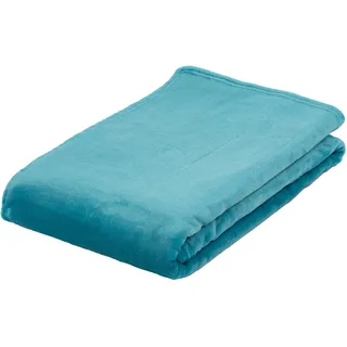 Gözze - Wohn- und Kuscheldecke, Memphis, Hohes Stoffgewicht 300 g/m2, 150 x 200 cm - Petrol