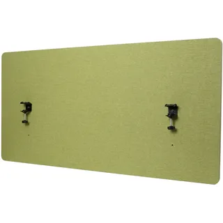 Mendler Akustik-Tischtrennwand HWC-G75, Büro-Sichtschutz Schreibtisch Pinnwand, doppelwandig Stoff/Textil ~ 60x120cm grün