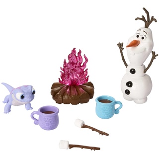 Mattel DISNEY DIE EISKÖNIGIN - Olaf und Bruni Kakao-Set für Lagerfeuer, Tassen mit Kakao und Marshmallows, Geschenke für Kinder, HLW62