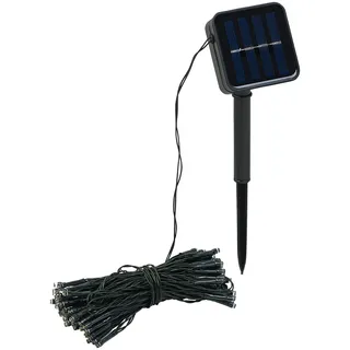 Lunartec Solar-Lichterkette inkl. Dämmerungssensor 12 m Schwarz