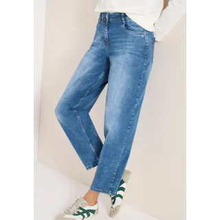 Cecil High Waist Barrel Leg Jeans im Loose Fit mid Blue wash), 30 - 30W / 28L