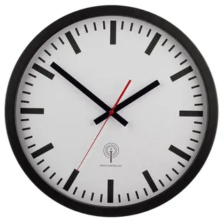 EUROTIME Funk Wanduhr 40,0 cm 56862 schwarz