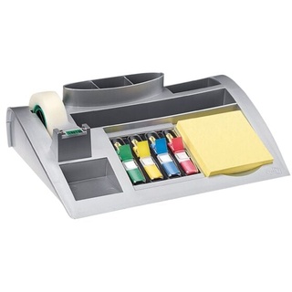 Schreibtisch-Organizer silber, Post-It, 25.6x6.8x16.8 cm