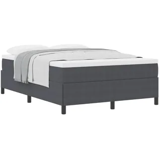 vidaXL Boxspringbett 160 x 200 cm Dunkelgrau