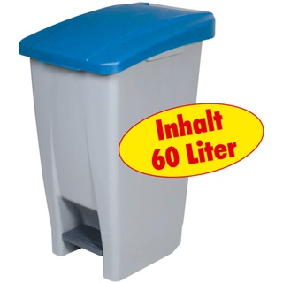 BRB Tret-Abfalleimer 60 Liter, blau