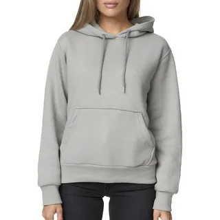 Smith & Solo Hoodie Damen – Kapuzenpullover Frauen Baumwolle Long, mit Kapuze Pullover Sweatshirt Rundhals, Slim Fit Freizeit Sport Langarmshirt, Hoodies Training - Pulli (XL, Grau) - XL