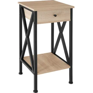 Tectake Beistelltisch Braun Eiche 35 x 35 x 70,5 cm