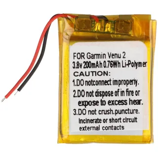 AccuCell Akku für Garmin Venu 2, Li-Polymer, 3,8V, 200mAh, 0,76Wh – Perfekter Ersatzakku für Ihre Garmin Venu 2