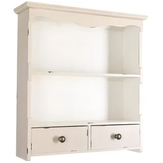 Home4Living Wandregal Küchenregal Wandschrank Creme Regal Holzregal Vintage 55cm, Dekorativ