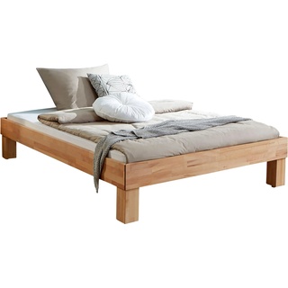 Massivholzbett RELITA "Julia" Betten Gr. Liegefläche B/L: 140 cm x 200 cm Betthöhe: 37 cm, kein Härtegrad, ohne Matratze, braun (buche geölt) Massivholzbetten Betten stabverleimte Buche, ohne Kopfteil
