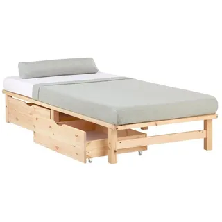 Homestyle4u Bettkasten 2er Set 82 x 22 x 53 cm Braun