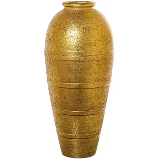 Bodenvase aus Keramik, Gold, 34 x 34 x 80 cm