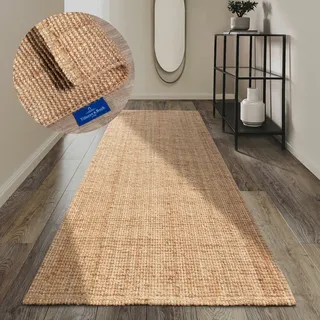 Villeroy & Boch Teppich Rosalie Juteteppich, rechteckig, Höhe: 10 mm, Läufer, 100% Jute, Natur, Wohnzimmer, Esszimmer, Schlafzimmer, GRS beige 80 cm x 300 cm x 10 mm