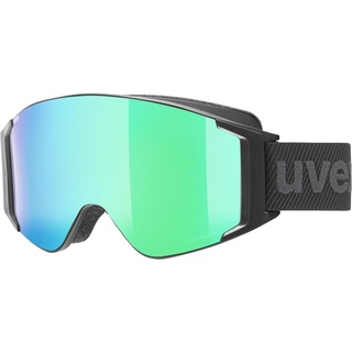 uvex g.gl 3000 Take Off Skibrille Brillenträger (7230 black matt, mirror green/lasergold lite/clear (S1/S3))