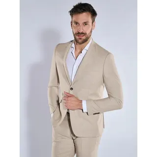 emilio adani Herren Anzug-Sakko slim fit Beige uni - 56