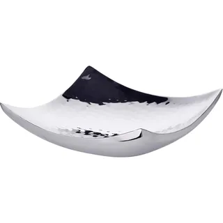 Edzard Schale Dallas, Edelstahl hochglanzpoliert, Dekoschale, Obstschale, Geschenk, Tischdeko, Geschenkidee, Servierschale, Deko Wohnzimmer