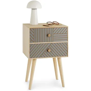 Idimex Nachtschrank Pelo 35 x 28 x 53 cm Grau