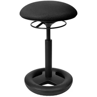 Topstar Bürohocker, Schwarz, Kunststoff, Textil, Drehteller, 38.5x44-57x38.5 cm, Made in Germany, Arbeitszimmer, Bürostühle, Bürohocker