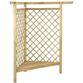 vidaXL Eckpergola mit Bank 166 x 81 x 174 cm Kiefernholz