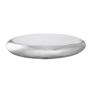 invicta INTERIOR Wandregal Tear 40cm - Silber - Aluminium futuristisch | modernes Design, für Schlafzimmer, Chrom-Look, echter Eyecatcher, pflegeleichte Oberfläche