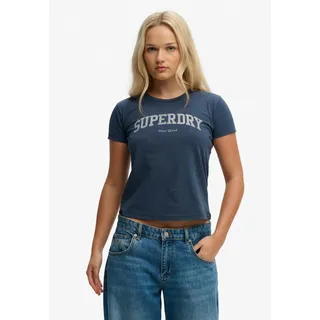 Superdry ATH ESS FITTED GRAPHIC TEE Blau XL