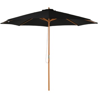 Sonnenschirm Aus Holz (Farbe: Schwarz)