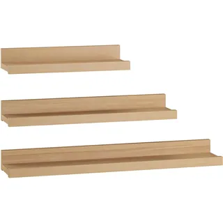Erst-Holz Wandregal Buche Holzablage Fotoleiste Größenwahl50 cm