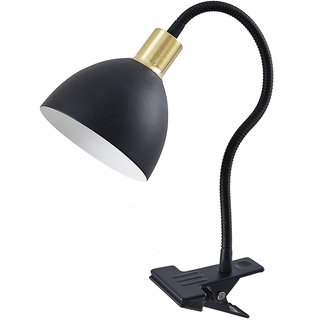 Lindby Klemmleuchte 'Genora' (Modern) in Schwarz aus Metall u.a. für Wohnzimmer & Esszimmer (1 flammig, E14) - Tischlampe, Tischleuchte, Leselampe, Nachttischlampe, Wohnzimmerlampe