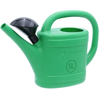 Agrarflora Gießkanne Spring 5 Liter, grün - Kunststoff-Gießkanne, Gartengießkanne - Blumengießkanne mit Abnehmbarer Gießbrause - für Blumen Garten Pflanzen & Bewässerung