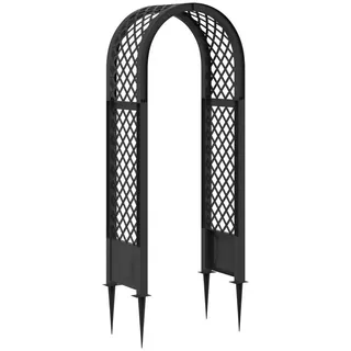 vidaXL Rosenbogen mit Spitzen 97 x 43 x 218 cm Anthrazit