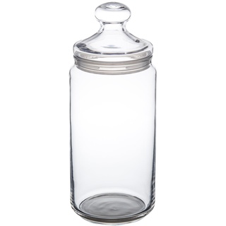 Keksglas mit Deckel, Vorratsglas für Süßigkeiten, Candy Bar Glasbehälter, Vintage Aufbewahrungsglas für die Küche, Runder Vorratsbehälter aus Glas, Glasgefäß als Küchen Zubehör, Luftdichtes Dekoglas